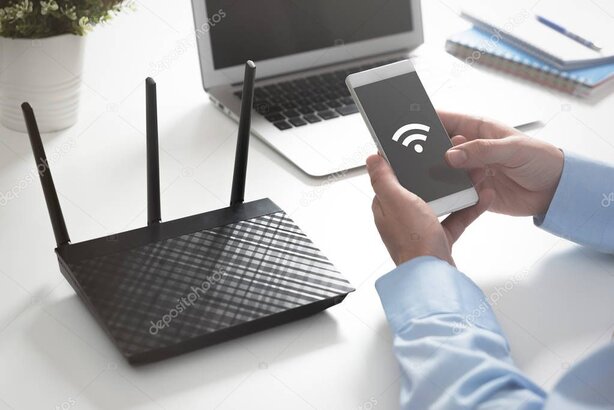 Schema di rete WiFi aziendale con access point distribuiti